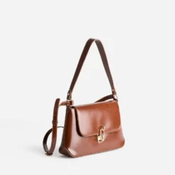Sac à main cognac décor anneau