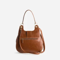 Sac à main cognac maxi boucle