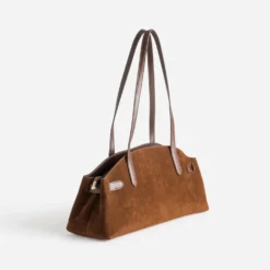 Sac à main cognac suédé