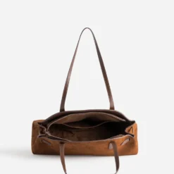Sac à main cognac suédé