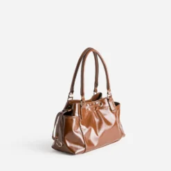 Sac à main cognac volume modulable