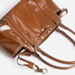 Sac à main cognac volume modulable