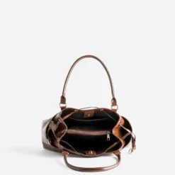 Sac à main cognac volume modulable