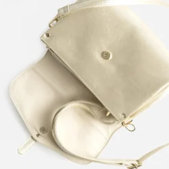 Sac à main doré deux compartiments
