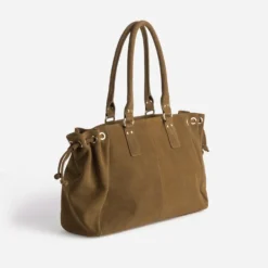 Sac à main marron cuir velours