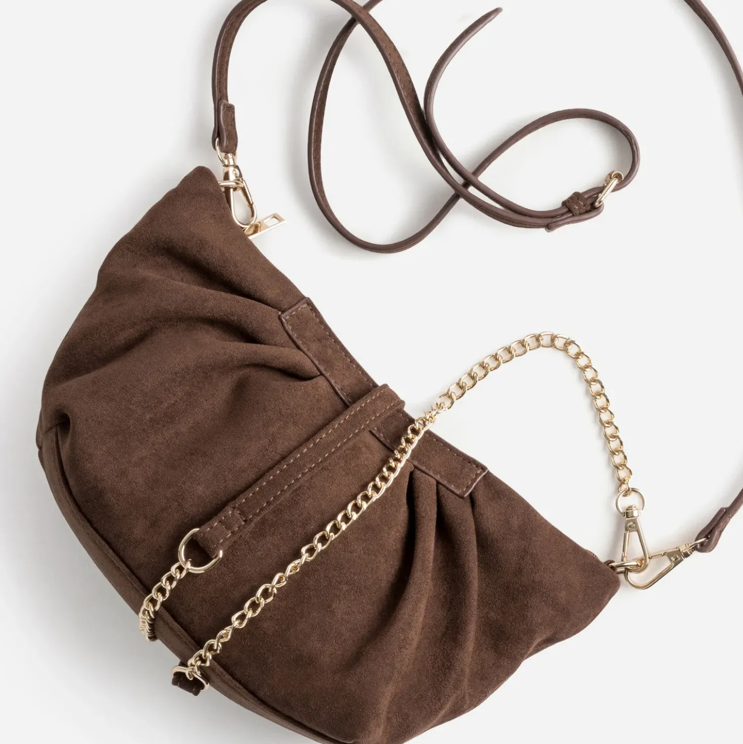 Sac à main marron deux bandoulières