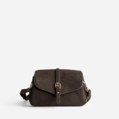 Sac à main marron foncé suédé