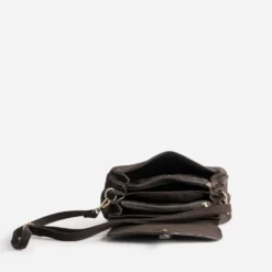Sac à main marron foncé suédé