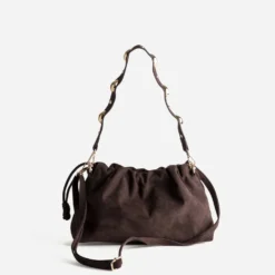 Sac à main marron suédé