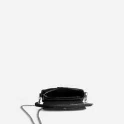 Sac à main noir effet denim