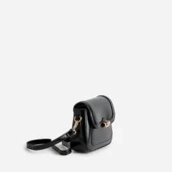 Sac à main noir fermoir doré