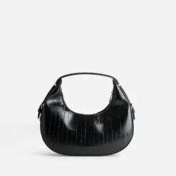 Sac à main noir forme hobo