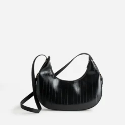 Sac à main noir forme hobo