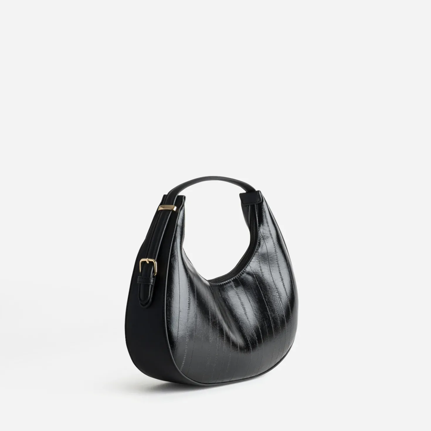 Sac à main noir forme hobo