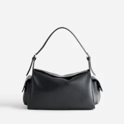 Sac à main noir poches cloutées
