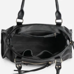 Sac à main noir souple
