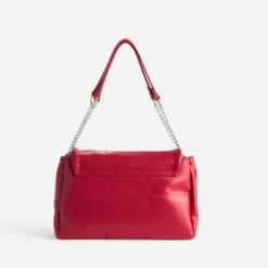 Sac à main rouge matelassé