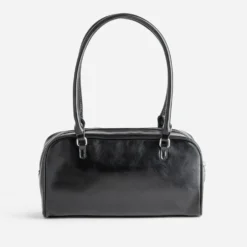 Sac à main TEXTO noir glacé