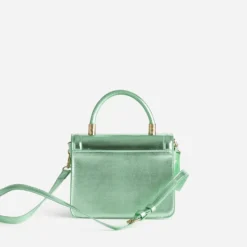 Sac à main vert métallisé
