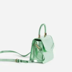 Sac à main vert métallisé