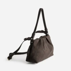 Sac marron suédé deux bandoulières