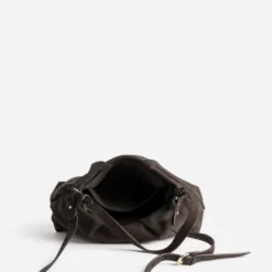Sac marron suédé deux bandoulières
