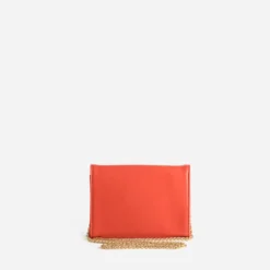 Sac pochette rouge orangé