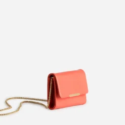 Sac pochette rouge orangé
