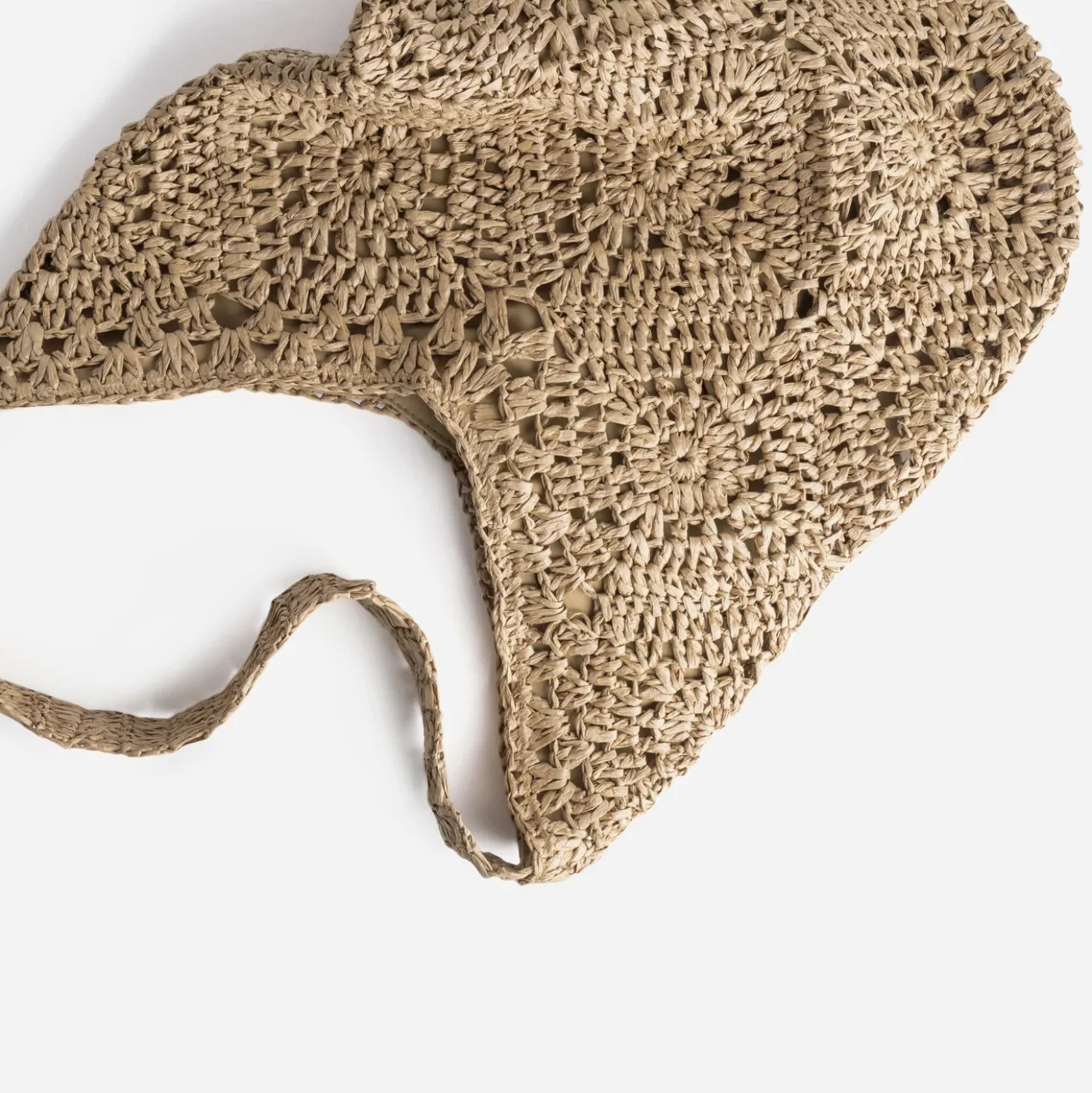 Sac tote-bag beige tressé
