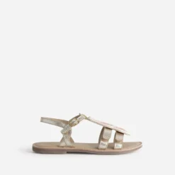 Sandale BUGGY dorée cuir décor amovible