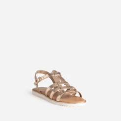 Sandale BUGGY dorée cuir froissé