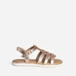 Sandale BUGGY dorée cuir froissé