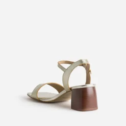 Sandale dorée cuir à talon
