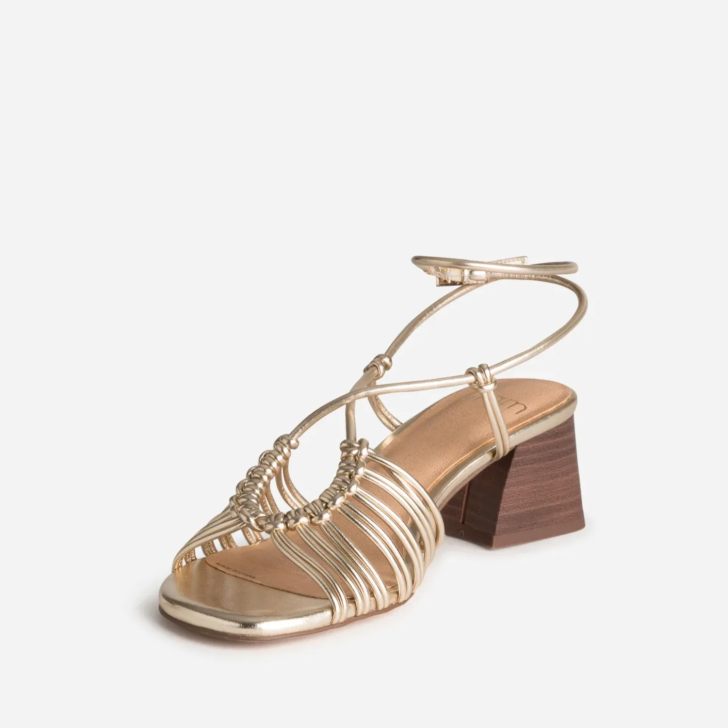 Sandale dorée multi brides