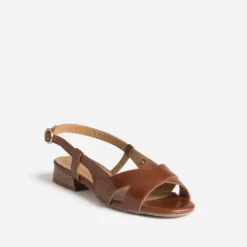 Sandale ERAM FLEX camel cuir