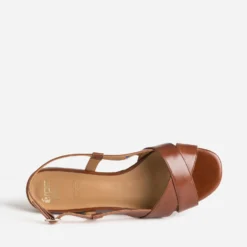 Sandale ERAM FLEX camel cuir