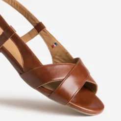 Sandale ERAM FLEX camel cuir