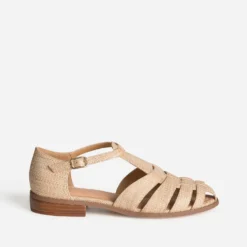 Sandale fisherman beige tressé
