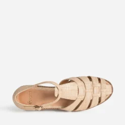 Sandale fisherman beige tressé