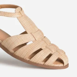 Sandale fisherman beige tressé