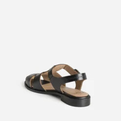 Sandale fisherman noire cuir