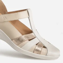 Sandale FRANCE ARNO beige cuir
