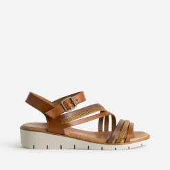 Sandale FRANCE ARNO cognac cuir