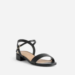 Sandale noire cuir