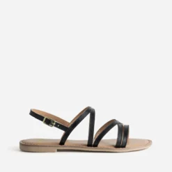 Sandale noire cuir