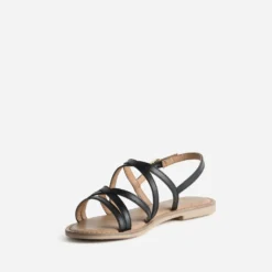 Sandale noire cuir
