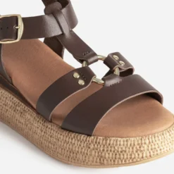 Sandale TEXTO marron cuir