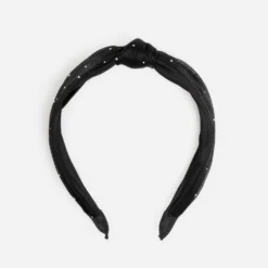 Serre-tête noir décor strass