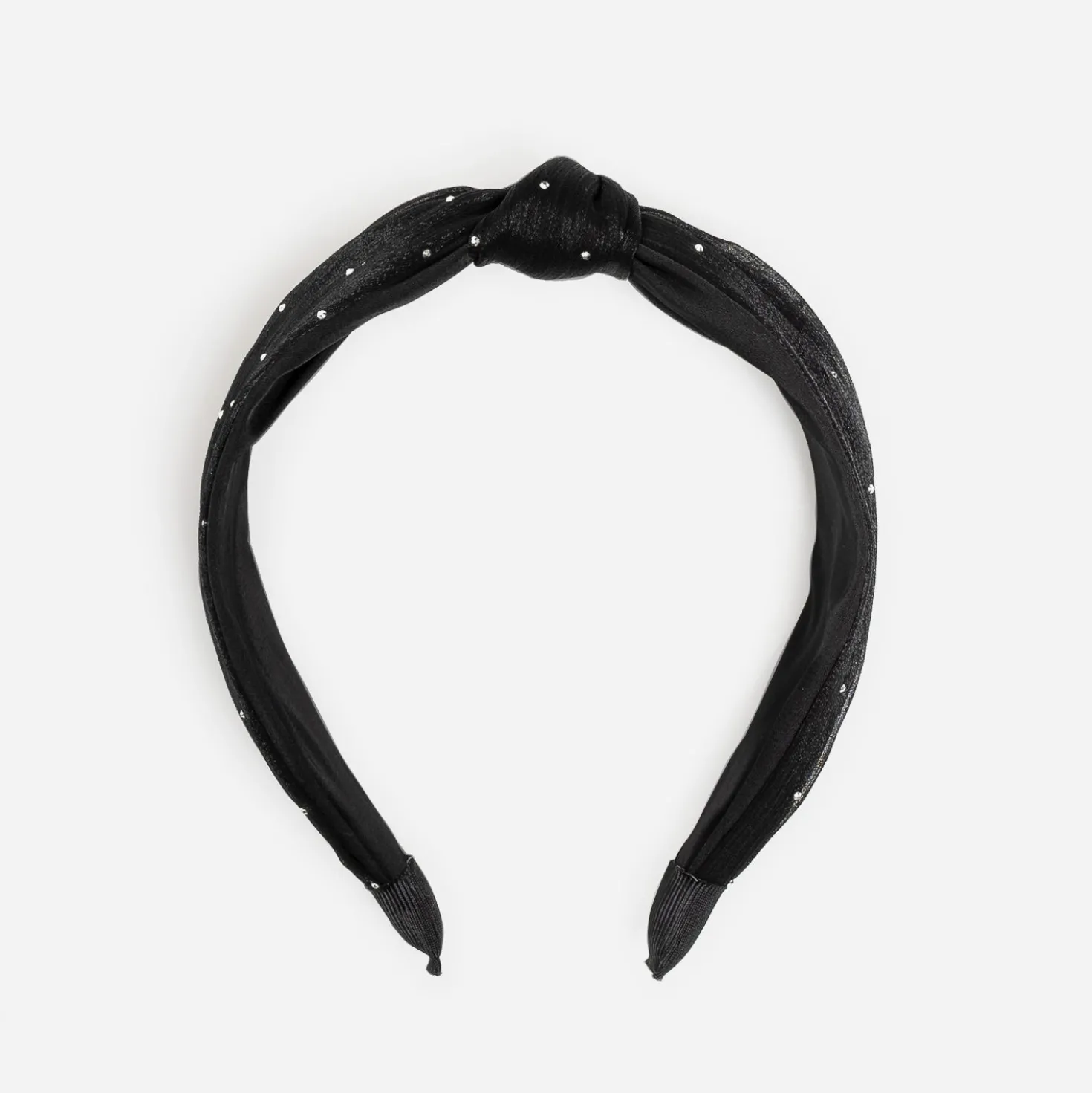 Serre-tête noir décor strass