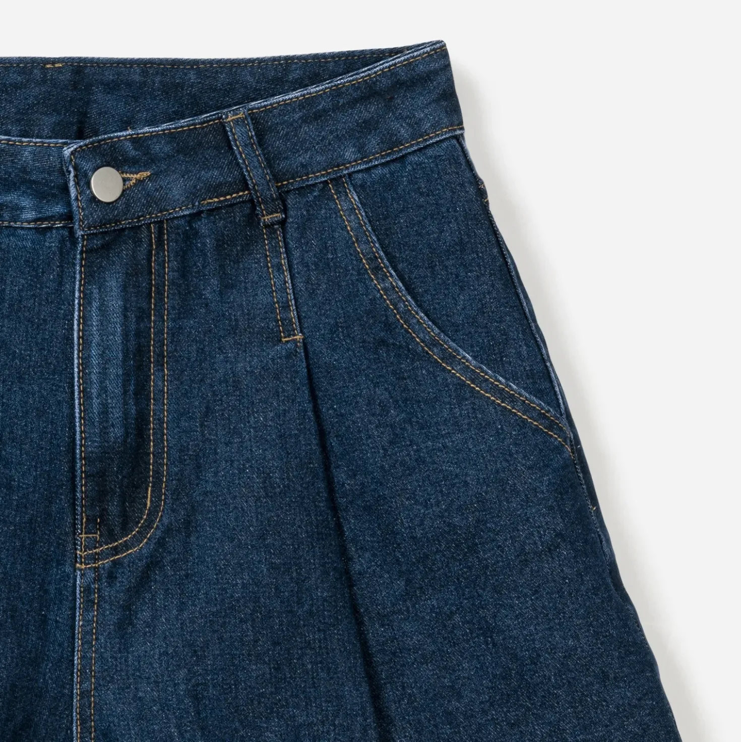 Short large en jean TEXTO brut